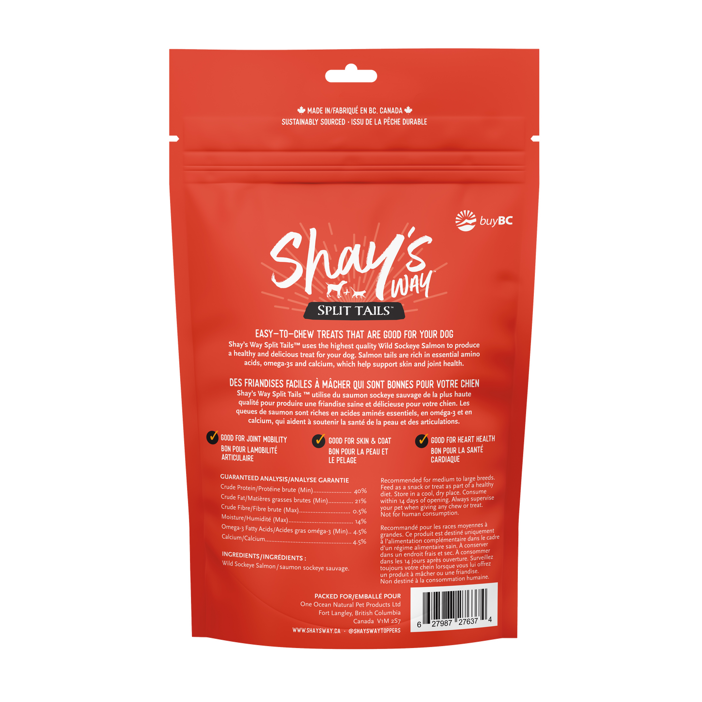 Wild Sockeye Split Tails 50g