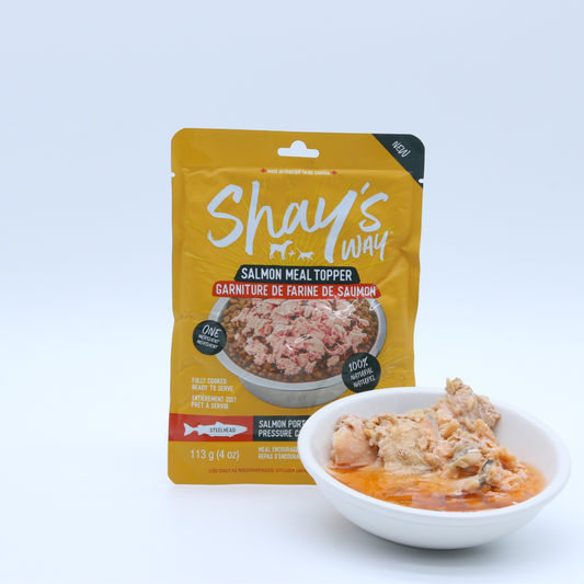 Steelhead salmon meal topper pouch for dogs and cats 4oz — Shay's Way