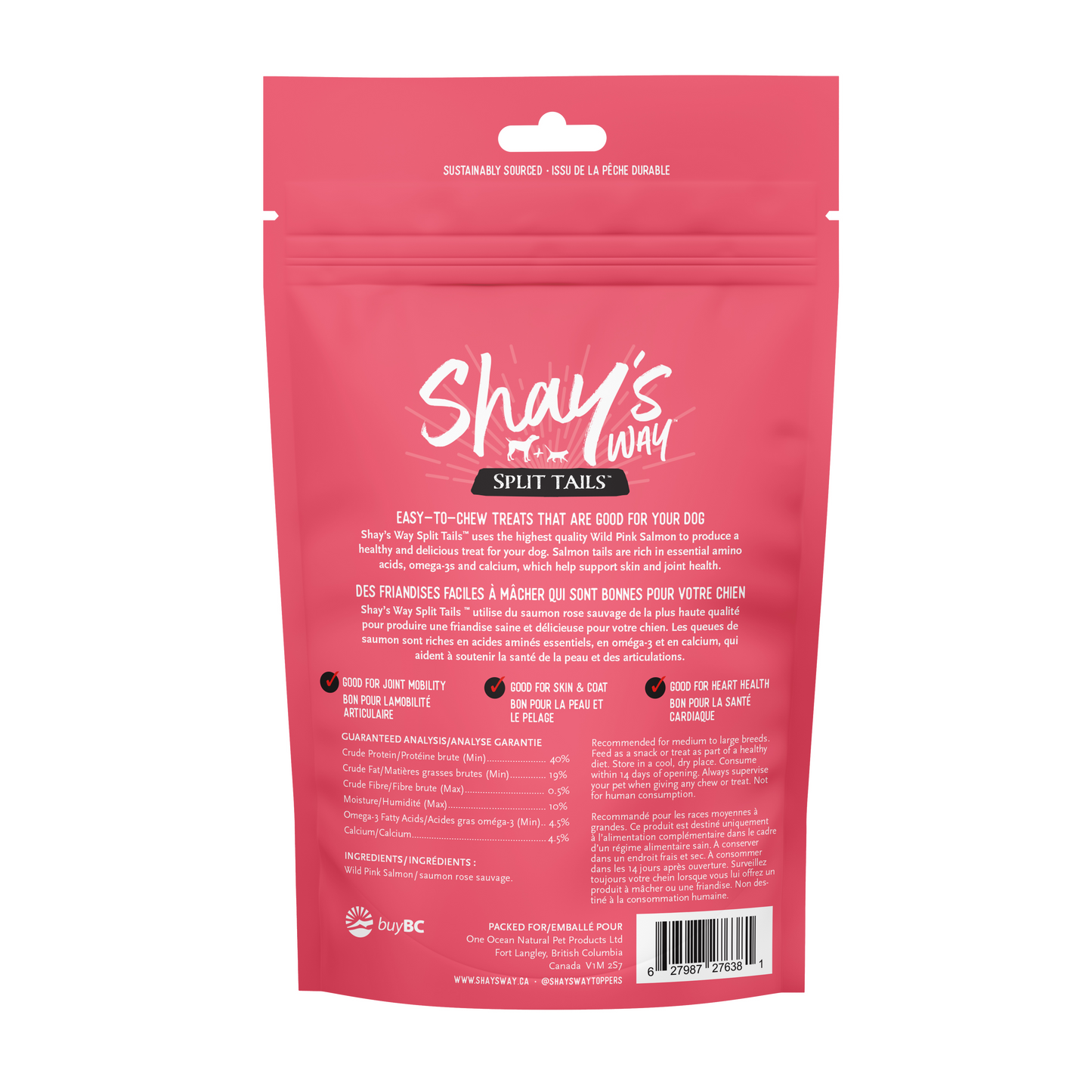 Wild Pink Salmon Split Tails 50g