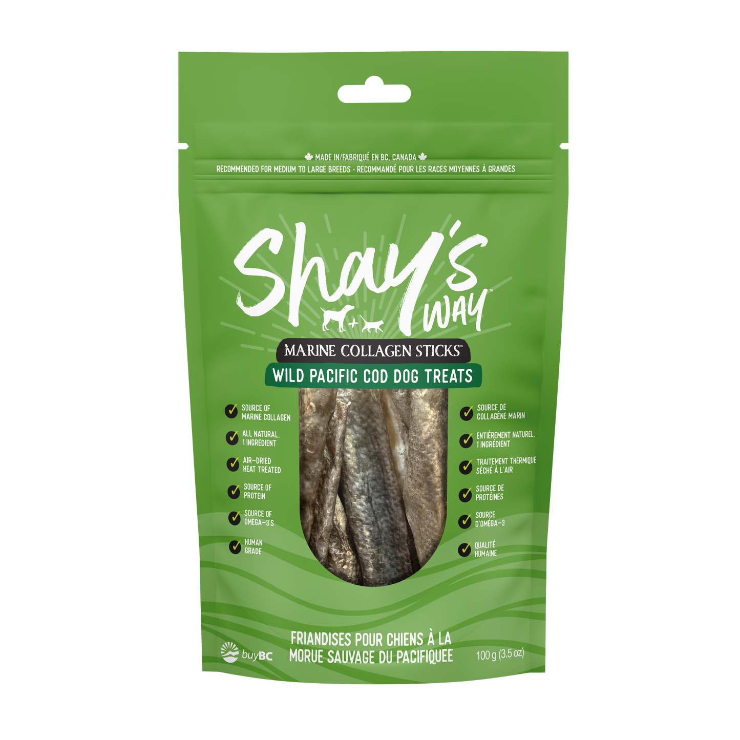 Collagen Sticks – Wild Pacific Cod Skins