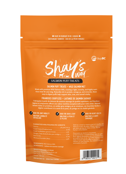 Salmon Milt Puffs single-ingredient dog and cat treats — Shay's Way