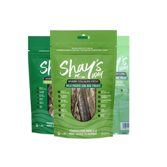 Shay's Way Collagen Chew Trio — Chips, Sticks & Canes bundle