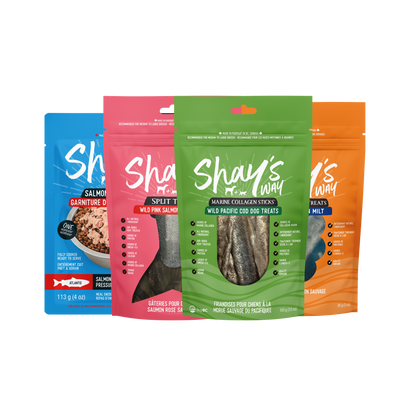 Shay's Way Starter Kit bundle — topper, split tail, collagen sticks, milt puffs